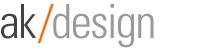 ak/design logo