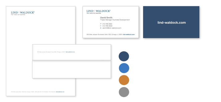 Lind-Waldock Stationary and Color Palette